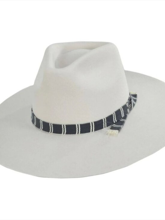 Brixton Leigh Wool Felt Wide Brim Fedora Hat - Dove main image 5